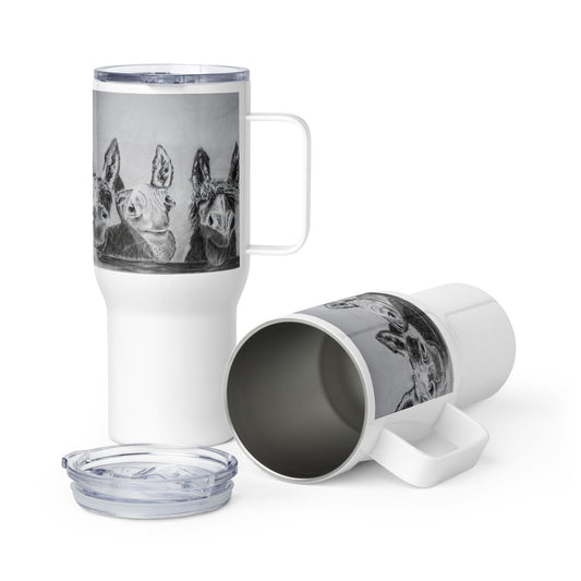 Travel mug with handle