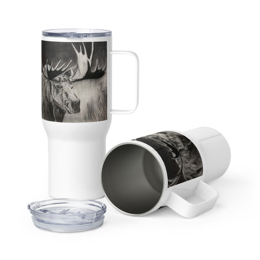 Travel mug with handle