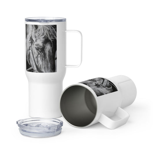 Travel mug with handle